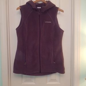 COLUMBIA hooded fleese vest